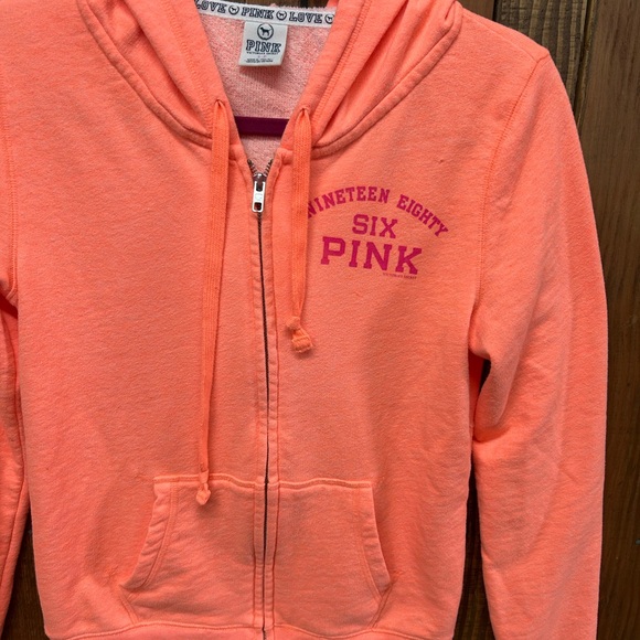 Victoria’s Secret Pink size small orange zip up - Picture 4 of 5